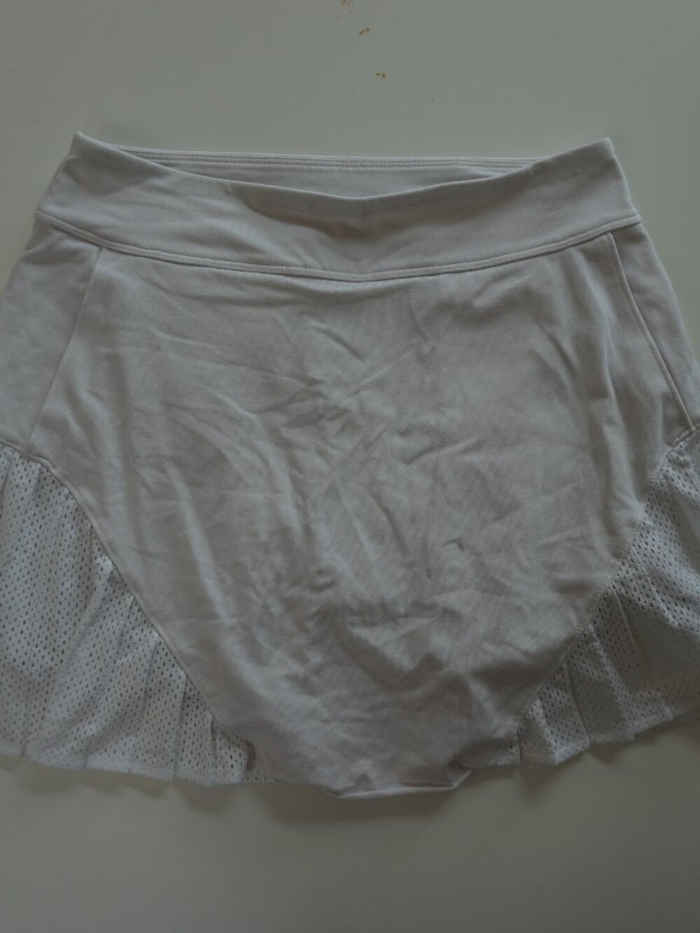 Under Armour White Mesh Pleated Golf Tennis Skirt S